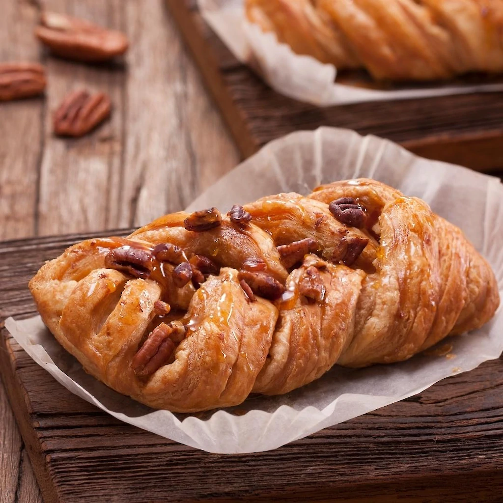 Maple syrup and pecans