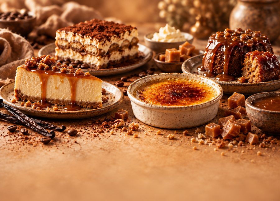 Caramelised cr&egrave;me br&ucirc;l&eacute;e sugar crust filling the frame