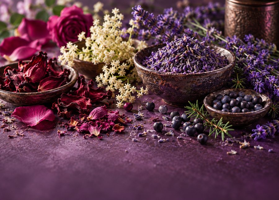 Fresh lavender flowers filling the frame